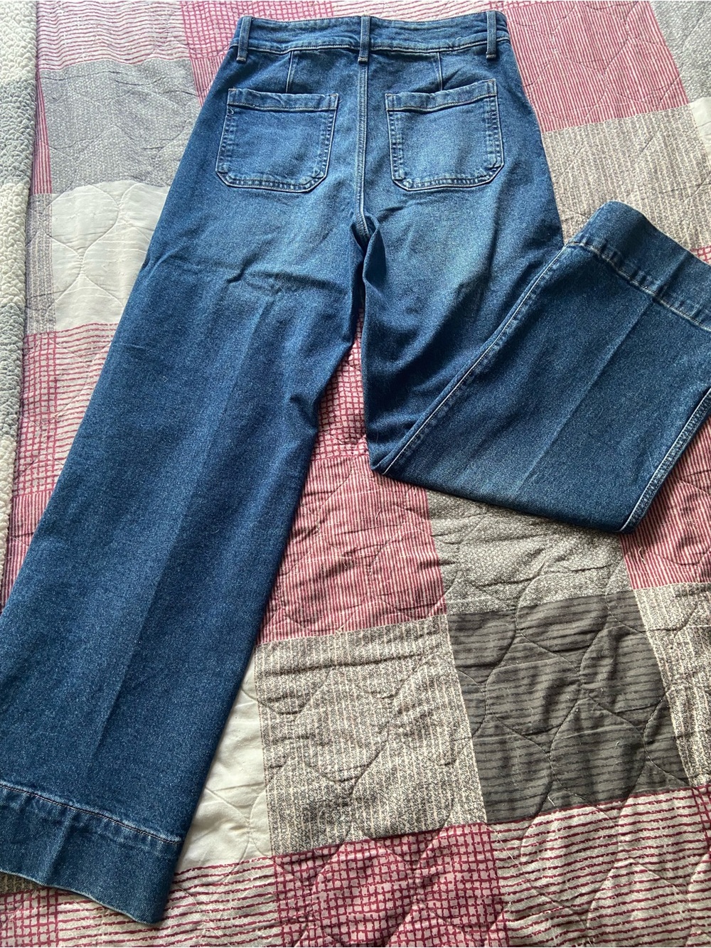 H&M Dark Blue Wide Leg Jeans